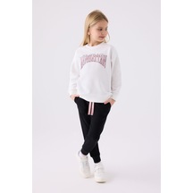 Rolypoly Kız Çocuk Beyaz Eşofman Takımı Rp3482-c-v2 Beyaz
