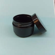 50 Adet 25 Ml Siyah Renk Mini Boş Pomat-Krem-Kozmetik Kutusu