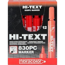 Hi-Text 830Pc Permanent Marker Kesik Uçlu Kırmızı 12 Adet