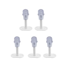 Feyzayapı Kapı Stoperi Beyaz 8 Cm Metal Kapı Tamponu Durdurucu Tutucu Kapı Stopu Silikonlu 5 Adet