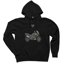 Triumph Tiger Explorer Siyah Kapşonlu Sweatshirt Hoodie