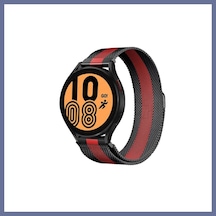 Bezos Watch 20mm Metal Mıknatıslı Kordon - Siyah-kırmızı Dlra