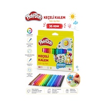Keçeli Kalem 36 Renk 1 Paket Play-doh 36 Lı Keçeli Kalem Canlı Renkler Yıkanabilir Kaliteli Okul Öğrenci