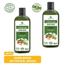 Zeytinyağı & Argan Özlü Şampuan, Saç Dökülmesine Karşı Yardımcı 485 Ml 2 Li Set Tüm Saç Tipleri