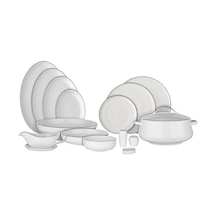 Evaliza Hanedan Yemek Takımı 101 Parça Shiny Platin