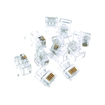 Tek-iş 6p6c Rj12 Rj11 Telefon Plug Konnektör 25 Adet
