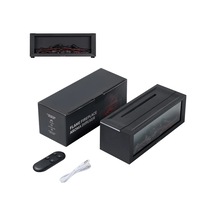 Honeybeeshop Siyah 150ml Uzaktan Kumandalı Otomatik Kapanış 7 Renk Alev Aromaterapi Difüzör Nemlendirici