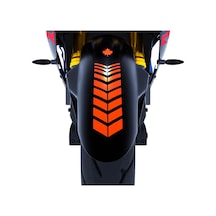 2 Adet Sport Motosiklet Çamurluk Alev Turuncusu Kask Sticker Çınar Extreme