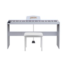 Jwin Sdp-88 Tuş Hassasiyetli 88 Tuşlu Dijital Piyano + Tabure - Beyaz