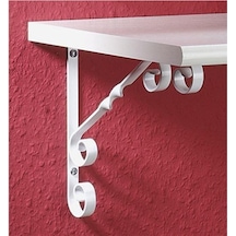Burgulu Dekoratif Raf Altı Raf Ayağı Konsol Beyaz 20 Cm N11.27801