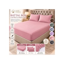 Slc Home%100 Pamuk Kumaş 180 X200 Cm Battal Boy Lastikli Çarşaf +2 Adet Yastık Kılıfı Pembe - 939447493 Pembe