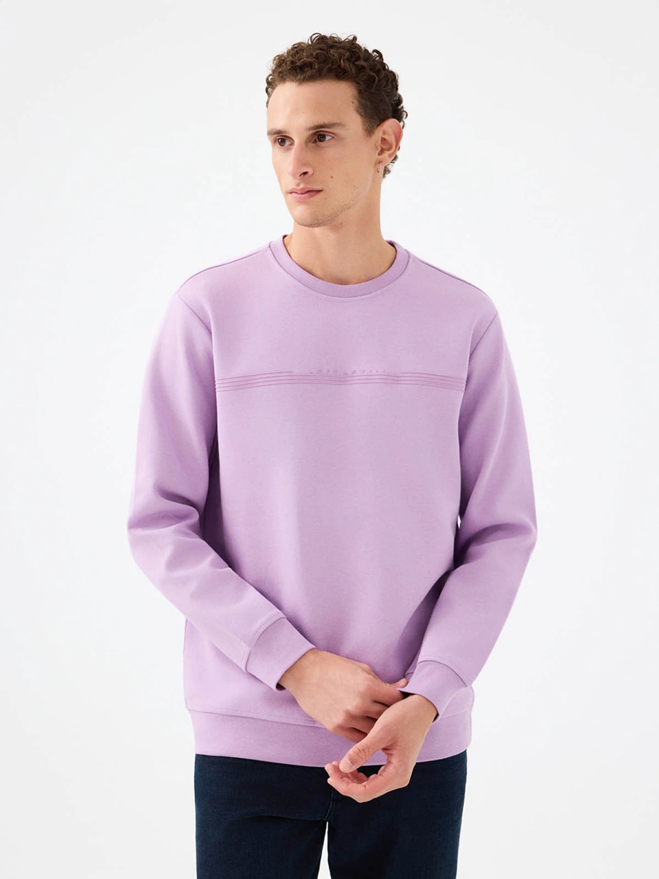 Loft Regular Fit Mor Erkek Sweatshirt Lf2041076 Mor