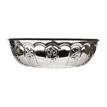 Alisveristime Sac Metal Dekoratif Banyo Kasesi Gümüş Rengi
