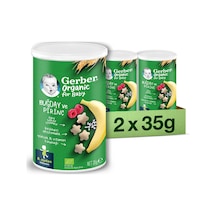 Gerber Organik Pirinçli Buğdaylı Muzlu Bebek Atıştırmalığı 35gr x2 Adet