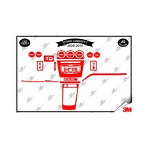 Ford Connect 2009-2014 Torpido Konsol Trim Göğüs Maun Kaplama Set 49 Parça Kırmızı