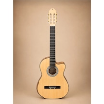 Maygar Mgt-600k Ceq İnce Kasa Elektro Klasik Gitar Kılıf , Kapo Ve Pena Hediyeli Natural