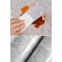 Mermer Desenli Sticker Folyo Atina Grisi 60cm 5mt T04 Lisinya