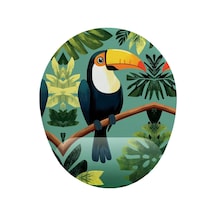 Tukan Kuşu Bilek Destekli Mouse Pad Çok Renkli