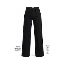 Miss Poem Kadın Siyah Yüksek Bel Wide Leg Jean Pantolon