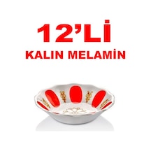 Melamin Çay Tabağı Altı Kahveci Çay Tabağı Kırılmaz Kalın 12'Li Beyaz