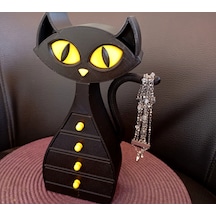 Dekoratif Kedi Figürlü Takı Ve Mücevher Organizeri - Çekmeceli Masa Üstü Aksesuar Kutusu 3d Çok Renkli