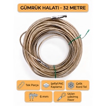 Tır Dorse Kamyon Konteyner Gümrük Halatı Galvanizli Çelik Tel 32 Metre 6mm