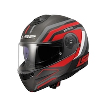 Ls2 Strobe 2 Phantom Mat Tıtanıum Gri Kırmızı Kask Renkli