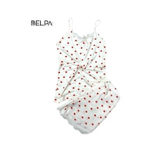 Belpa Sıla Sella Bamboo Kadın Şortlu Pijama Takımı Askılı Dantel Detaylı Beyaz Belpa Sıla Sella Bamboo Kadın Şortlu Pijama Takımı Askılı Dantel Detaylı Beyaz