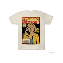 Flood Of Style Vintage Comic Pluribus We Is Us T-shirt Erkekler Kadınlar Için % 100% Pamuk T Shirt Kısa Koll Bej