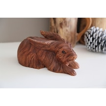 Ahşap El Yapımı Tavşan (Büyük Boy 21 Cm)