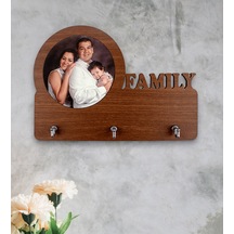 Kişiye Özel Family Ahşap Anahtar Askılığı