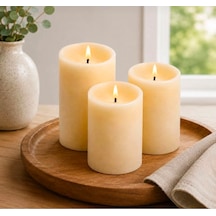Mum Set Ct-8433 Masa Lambası,gece Lambası Pilli Çalışan Bitmeyen Mum Camlar Görsel Amaçlıdır Beyaz