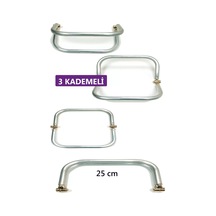 3 Kademeli Gizli Metal Mango Çanta Bursu 25 Cm - Metal Çanta Aparatı Çok Renkli