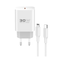Mey İthalat C87c 30w Type-c Çıkışlı Ekstra Dl50 1m Type-c To Lightning Kablolu Pd Şarj Cihazı - Beyaz
