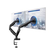 17-32" Çift Kollu Monitör Kolu Vesa Uyumlu Tam Hareketli 9+9 Kg Taşıma Kapasiteli Monitör Standı