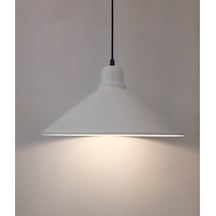 Riolight Retro Beyaz Içi Beyaz Tekli Metal Sarkıt Avize Çap:35Cm