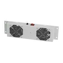 AGER 2li Termostatlı Beyaz Filtreli Fan Modülü Outdoor Kabinetler İçin OT-F2T-A-B2