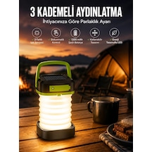 Led Lamba Kamp Lambası Hafif Taşınabilir Şarj Süreli Akordeon El Fenerli Renkli