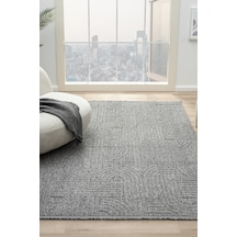 Mariesse Home Lara İskandinav Dokuma Bukleli Modern Salon Halısı Mutfak Halısı Koridor Halısı Yolluk Lara 623-antrasıt