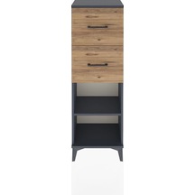 Arges Dolap Tek Raflı 2 Çekmeceli 44x30x134 Antrasit-çam Antrasit