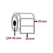 60x25 Barkod Etiketi Eko Termal 1 Ruloda 1000 Sarım