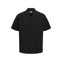 Jack & Jones Erkek Resort Yaka Kisa Kollu Gömlek - Global - 12295551 Siyah