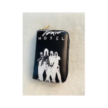 Owlbag Company Owl Bag Tokio Hotel Black And White Desenli Tasarım Suni Deri Cüzdan Çok Renkli