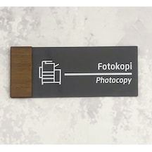 Wooden Serisi Fotokopi Ofis Oda Kapı İsimliği Yönlendirme Tabelası