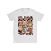 Tarzsokak Beyaz Ni Hao Ince Shyt Meme Tee Lar İçin Baskılı Komik Kedi Bootleg Kıyaf