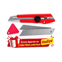 Nt Cutter L-500 18mm Maket Bıçağı 2 Bıçak Ve Kırım Aparatı Hediye