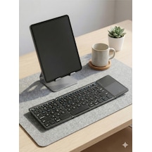 Touchpad'li 3'e Katlanabilir Bluetooth Klavye - Çoklu Cihaz Destekli Ultra İnce Seyahat Klavyesi