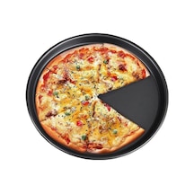 Greblon 34cm Teflon Pizza Tepsisi Yanmaz Yapıştırmaz En Zindeliklı Sığ Kenar Krep Pizza Pişirme Kalıbı Çok Renkli