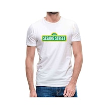 Susam Sokağı Baskılı Beyaz Erkek Tshirt (531013218)