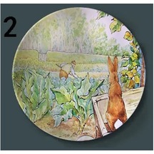 6 İnç Yaklaşık 15 Cm-tip 2 Tavşan Masalları Çizim Sayaç Ekran İçin Dekoratif Tabaklar Beatrix Potter Büyüleyici Resim Seramik Duvar Asılı Plaka